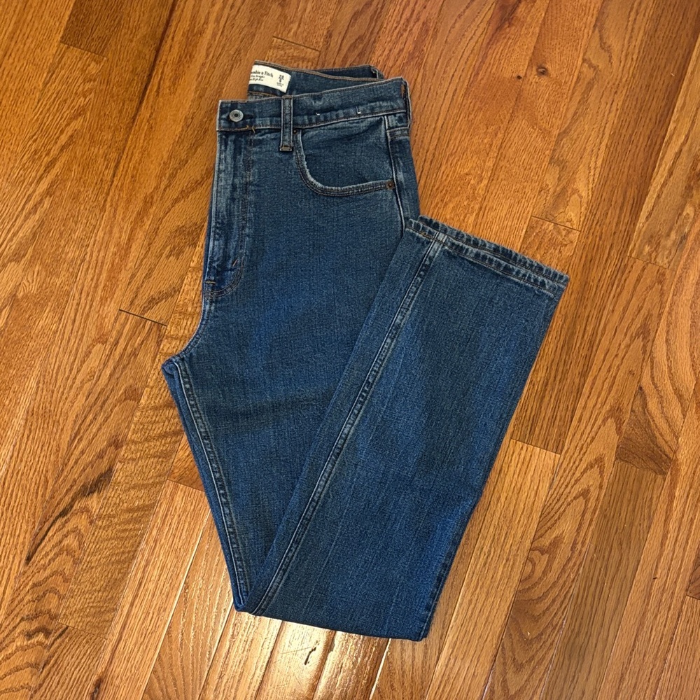 Dark Blue Slim Straight Jeans